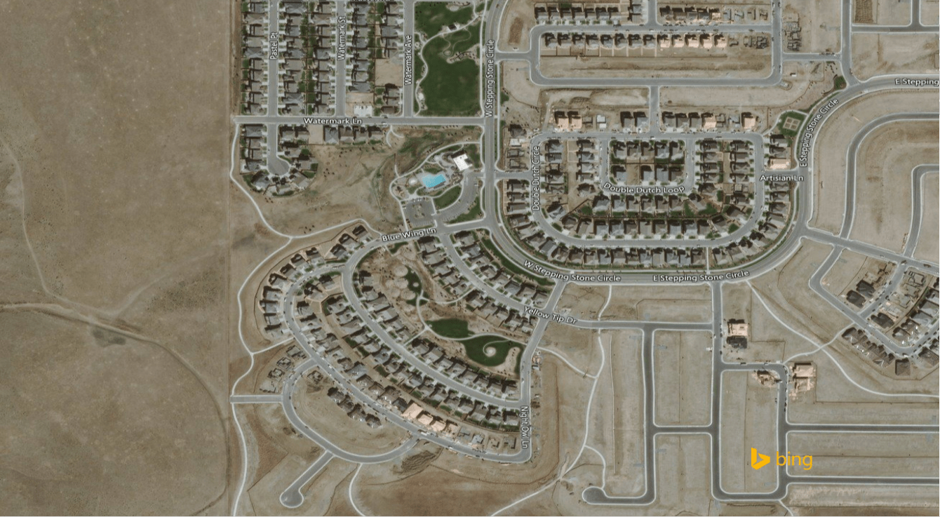 MapSavvy hybrid aerial view used in a community engagement presentation